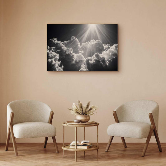 Leinwandbild - Hope in the Clouds: Inspiring Rays of the Sun – Awaken Emotions Artgeist
