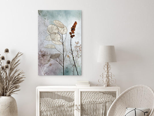 Leinwandbild - Foggy Lunaria (1 Part) Vertical