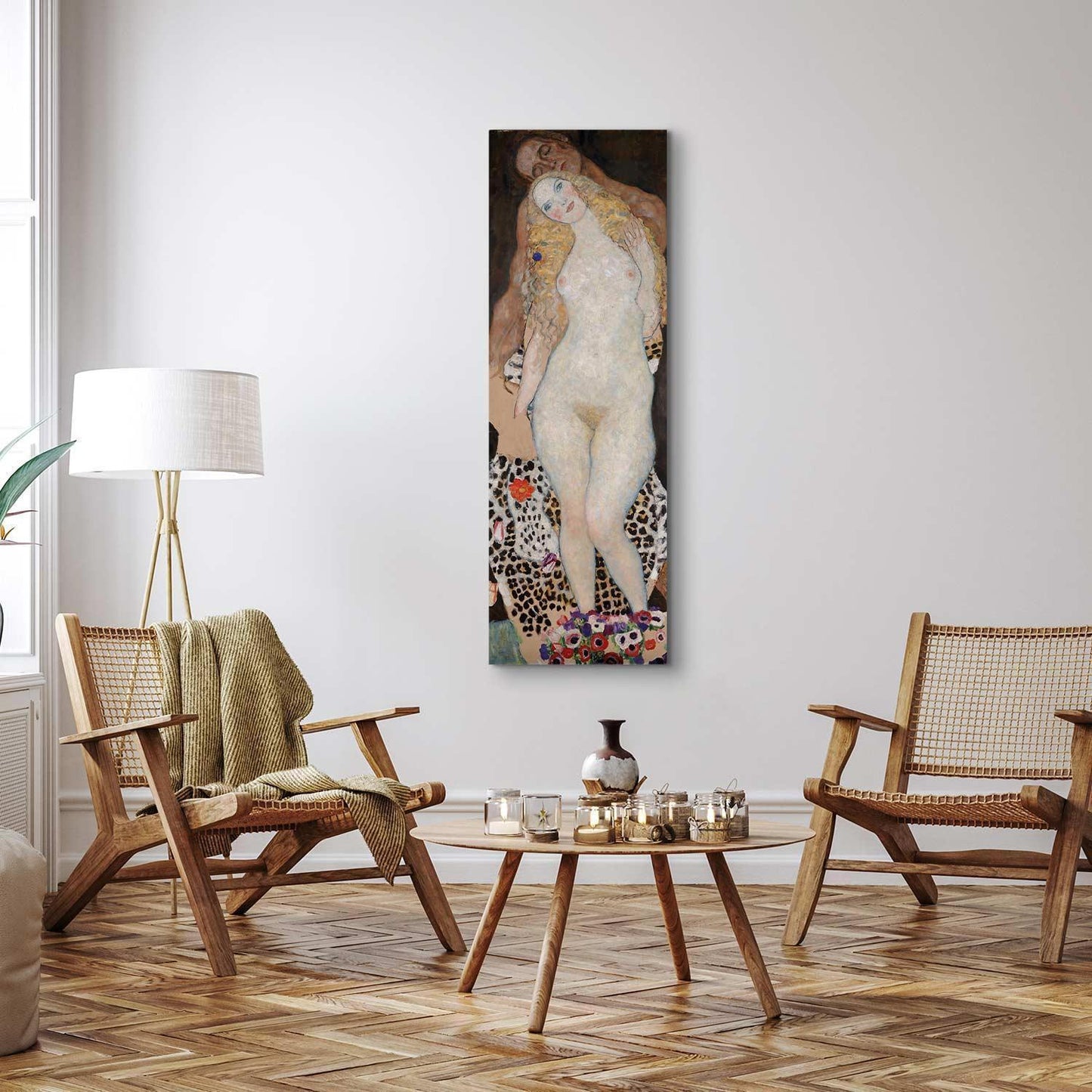 Leinwandbild - Adam and Eve (Gustav Klimt) Artgeist