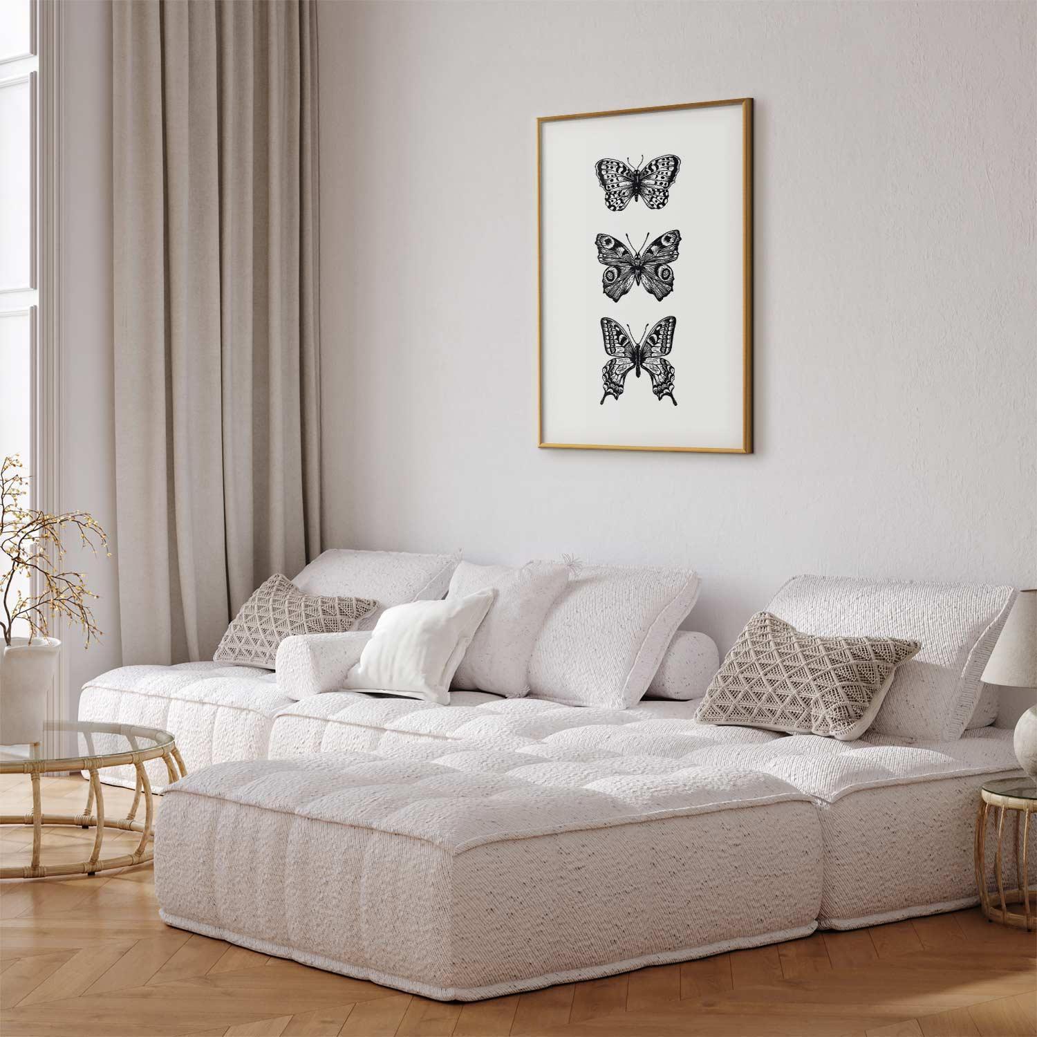 Poster - Three Butterflies Artgeist