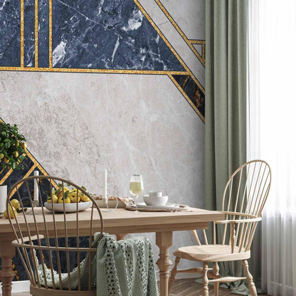 Fototapete - Expressive Pattern in Gold and Garnet