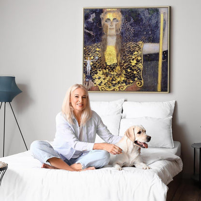 Leinwandbild - Gustav Klimt – Pallas Athene