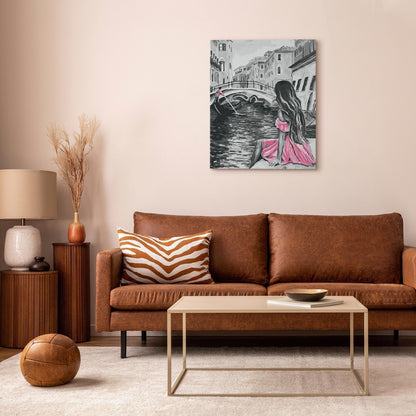 Malen nach Zahlen - Venice (A Girl In A Pink Dress)