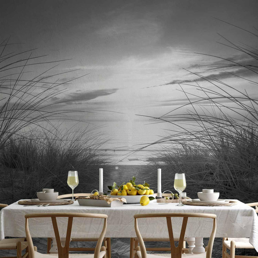 Fototapete - beach (black and white) Artgeist