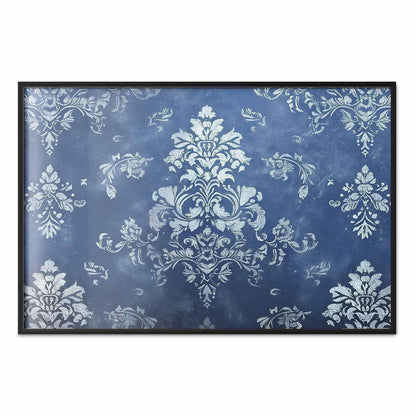 Poster - Retro Ornament in Worn Blues