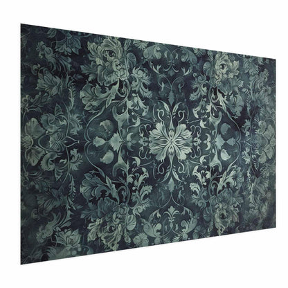 Poster - Carpet Ornaments in Emerald Shades Artgeist