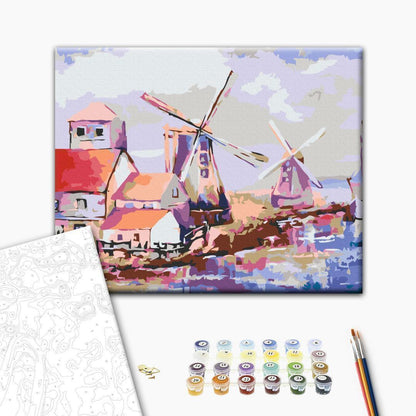 Malen nach Zahlen - Windmills (Landscape)
