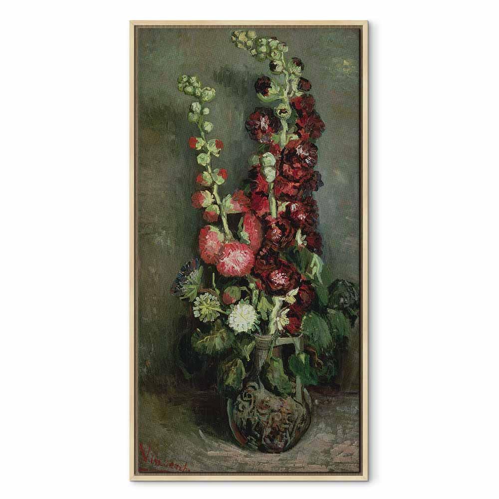 Leinwandbild - Vincent Van Gogh – Vase of Hollyhocks