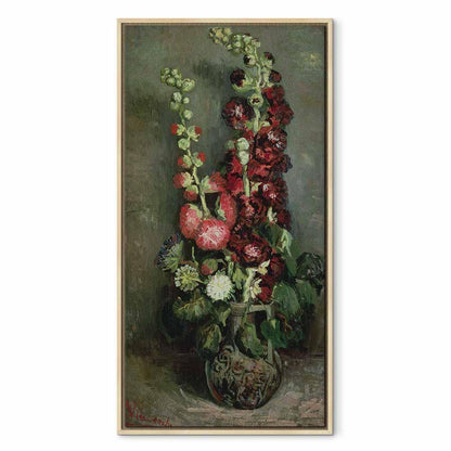 Leinwandbild - Vincent Van Gogh – Vase of Hollyhocks