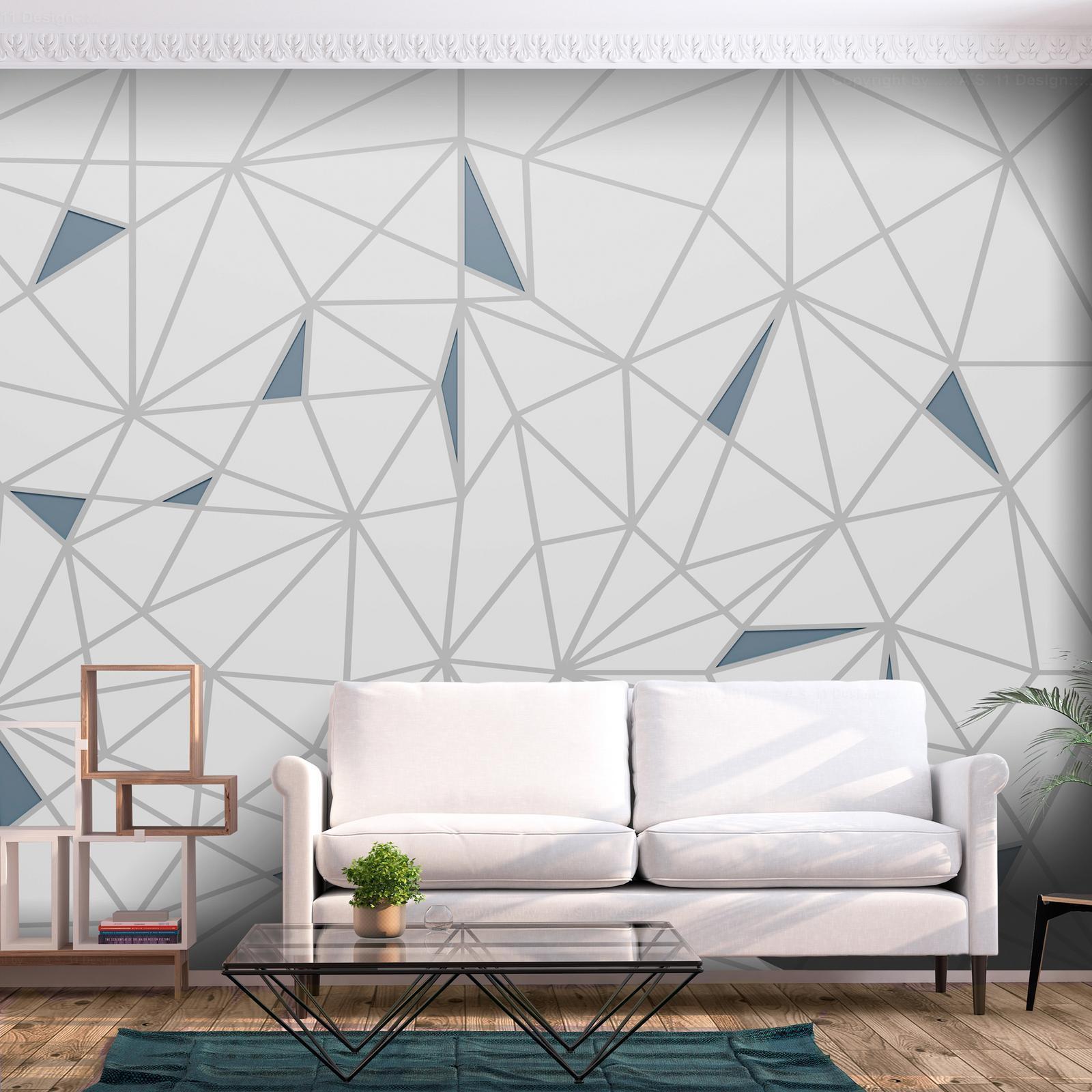 Maßgefertigte Fototapete mit geometrischen Linien und minimalistischen Formen

