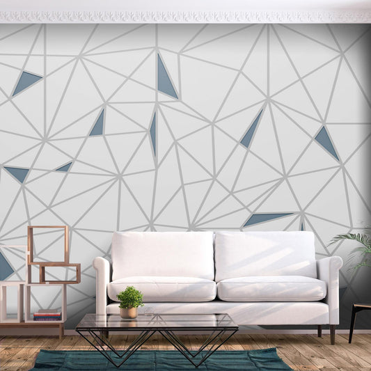 Maßgefertigte Fototapete mit geometrischen Linien und minimalistischen Formen

