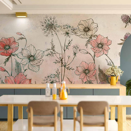 Fototapete - Day in the Meadow - Third Variant