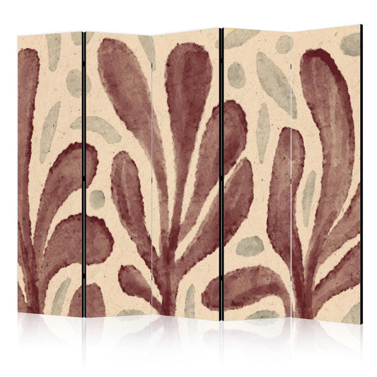 Paravent - Waving Leaves - Irregular Plant Shapes in the Style of Matisse Artgeist