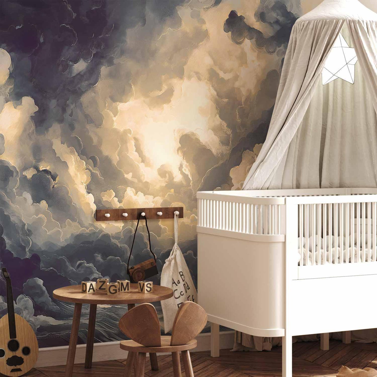 Fototapete - Epic Light Play: The Sun Battling for Dominance Over the Clouds