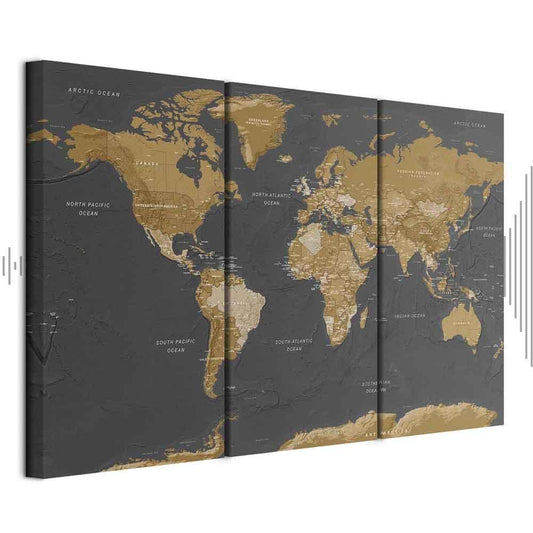 Leinwandbild - World Map: Modern Aesthetics