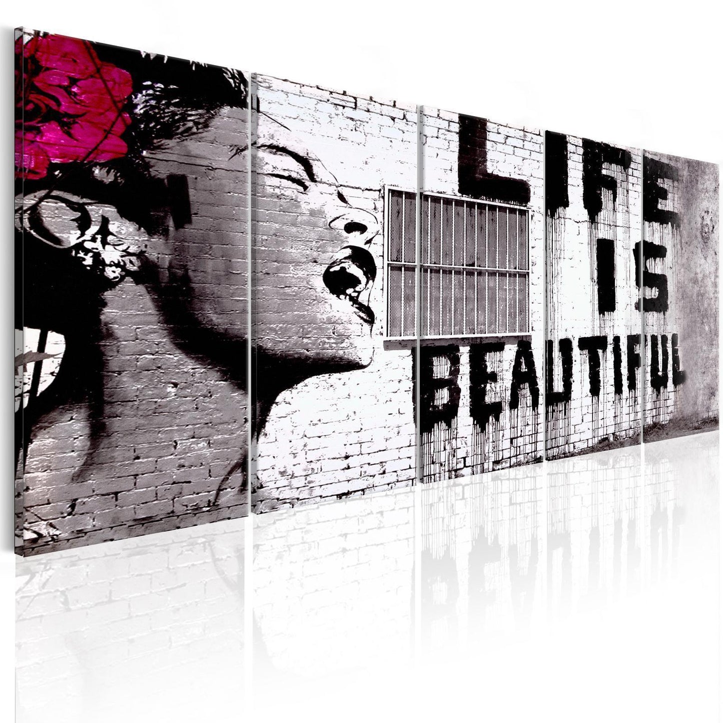 Leinwandbild - Banksy: Life is Beautiful Artgeist