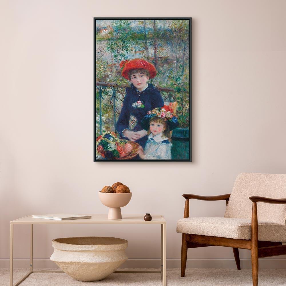 Leinwandbild - Pierre-Auguste Renoir – Two Sisters (On the Terrace)