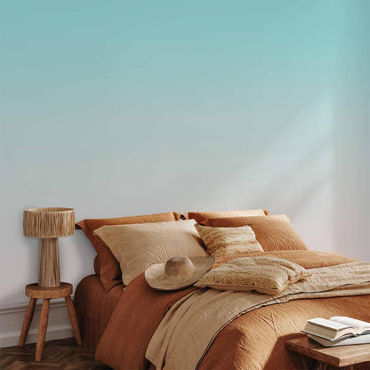 Fototapete Summer Morning – Farbverlauf von Hellblau zu Rosa