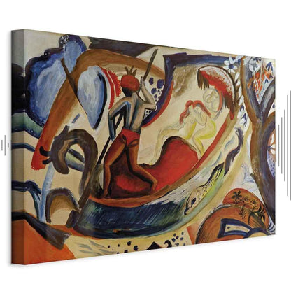 Leinwandbild - August Macke – Nackte Mädchen in der Barke