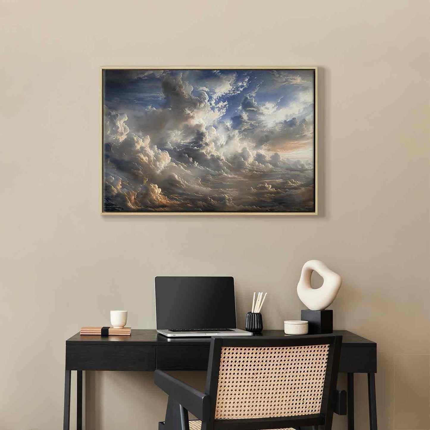 Leinwandbild - Golden Reflections on Clouds Foretelling Dusk Artgeist