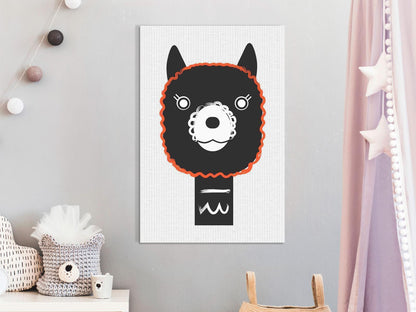 Leinwandbild - Decorative Alpaca (1 Part) Vertical Artgeist