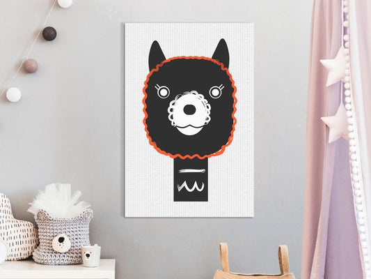 Leinwandbild - Decorative Alpaca (1 Part) Vertical Artgeist