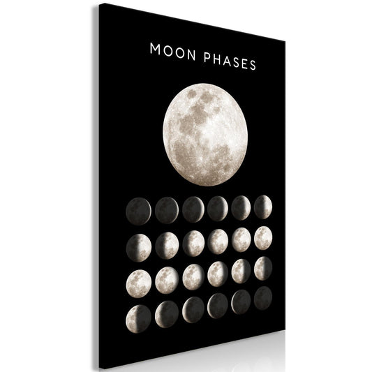 Leinwandbild - Moon Phases (1 Part) Vertical Artgeist