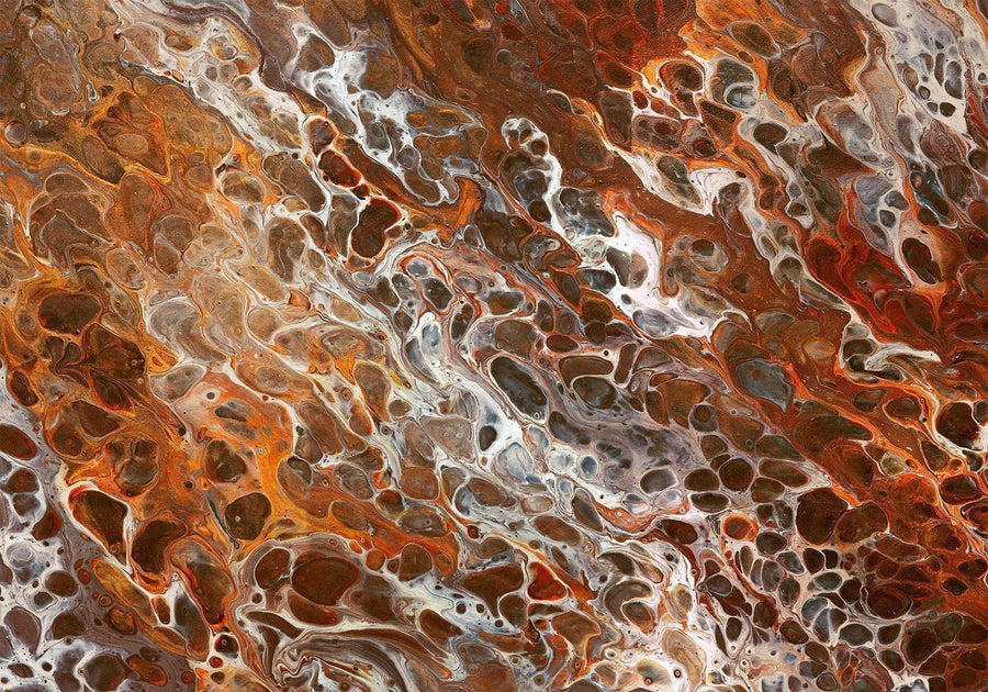 Fototapete „Braune Kraterlandschaft“ – Struktur & Tiefe für moderne Räume sawelt.eu