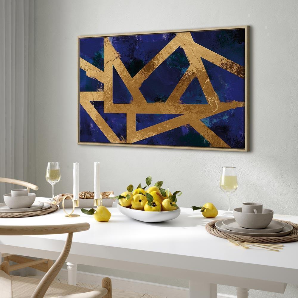 Leinwandbild - Golden Geometry (1 Part) Wide