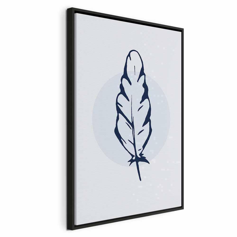 Leinwandbild - Blue Feather (1 Part) Vertical