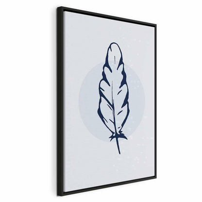 Leinwandbild - Blue Feather (1 Part) Vertical