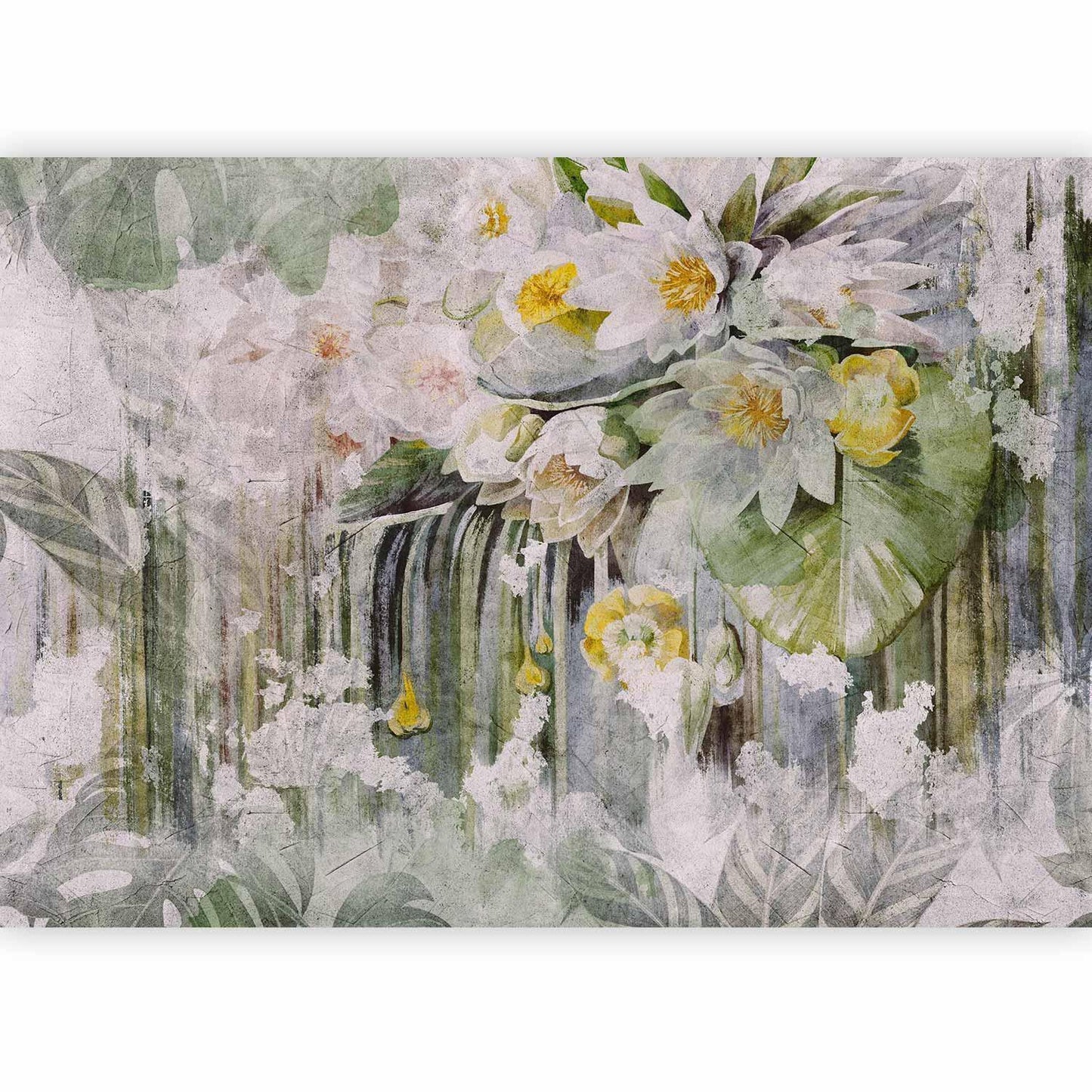 Moderne Blumen-Fototapete für Wohnzimmer
