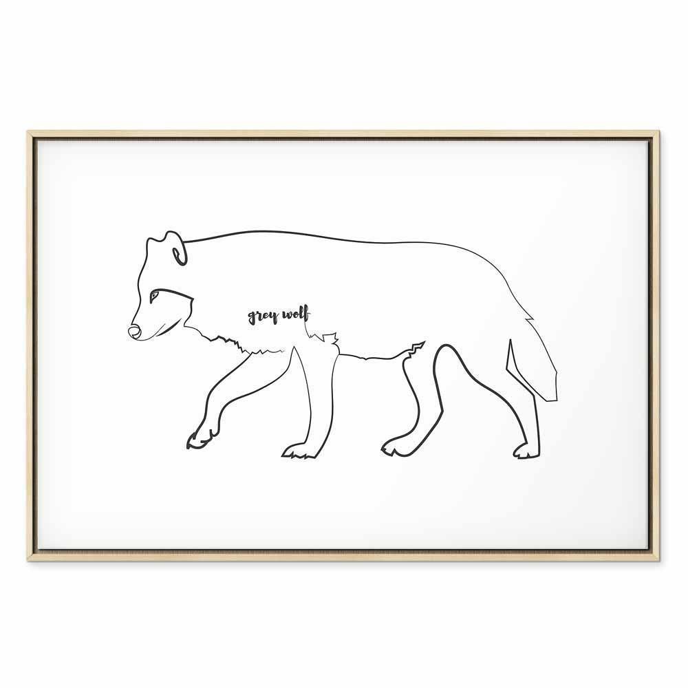 Leinwandbild - Wolf (1 Part) Wide