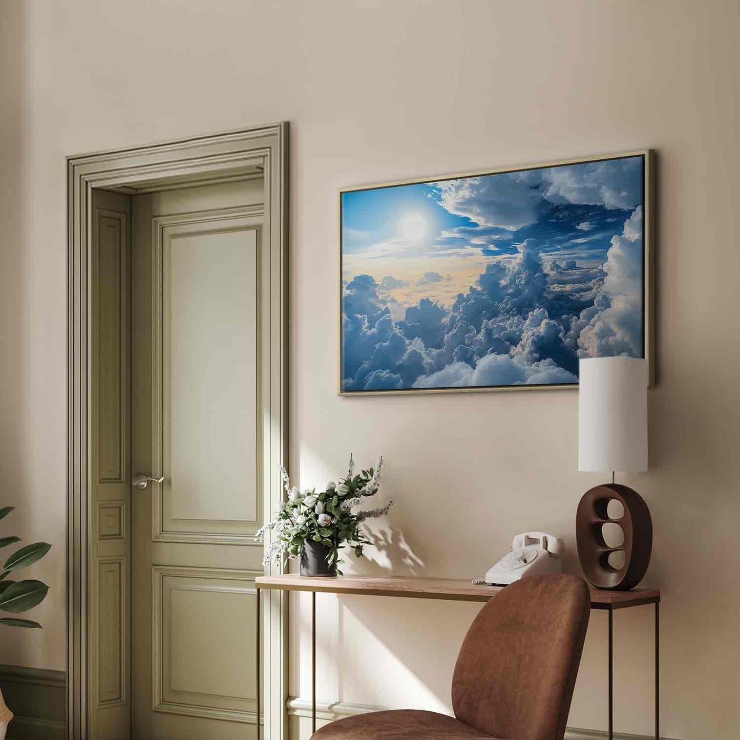 Leinwandbild - Symphony of Light: Sun and Clouds Collaborating on a Beautiful Sky