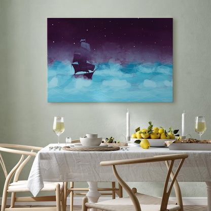 Leinwandbild - Night Waves (1 Part) Wide - Third Variant