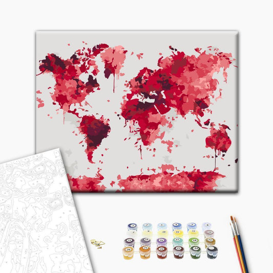 Malen nach Zahlen - Watercolor Map