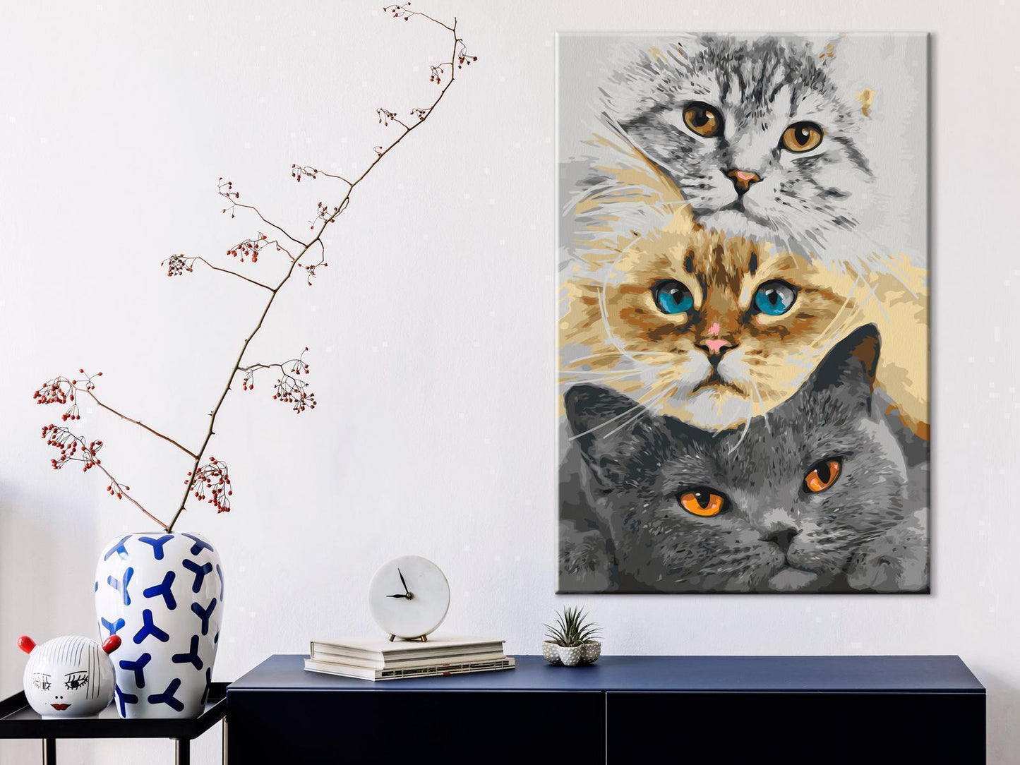 Malen nach Zahlen - Cat's Trio