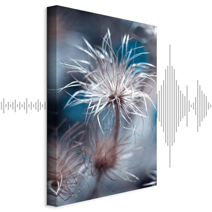 Leinwandbild - Plant in Blues (1 Part) Vertical