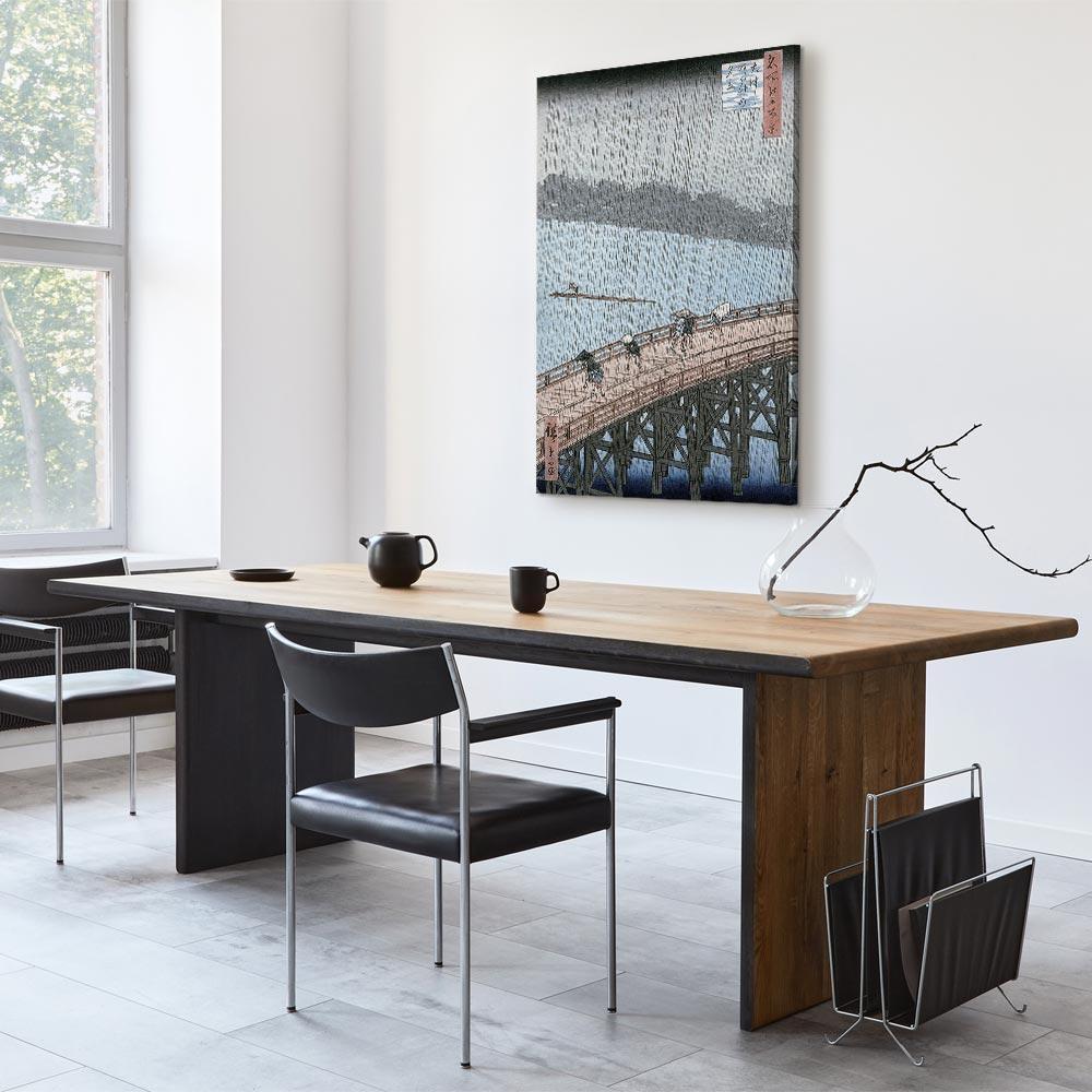 Leinwandbild - Utagawa Hiroshige – Sudden Shower over Shin-Ohashi Bridge and Atake