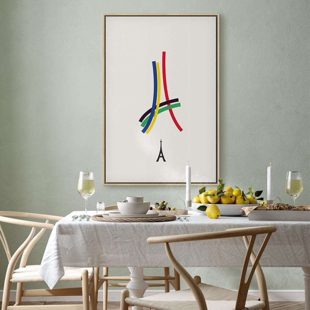 Leinwandbild - Eiffel Tower - Colorful Graphics - Abstraction