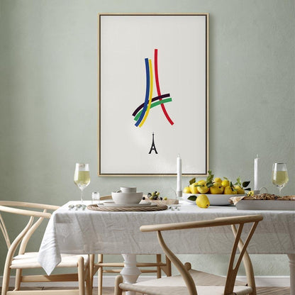 Leinwandbild - Eiffel Tower - Colorful Graphics - Abstraction