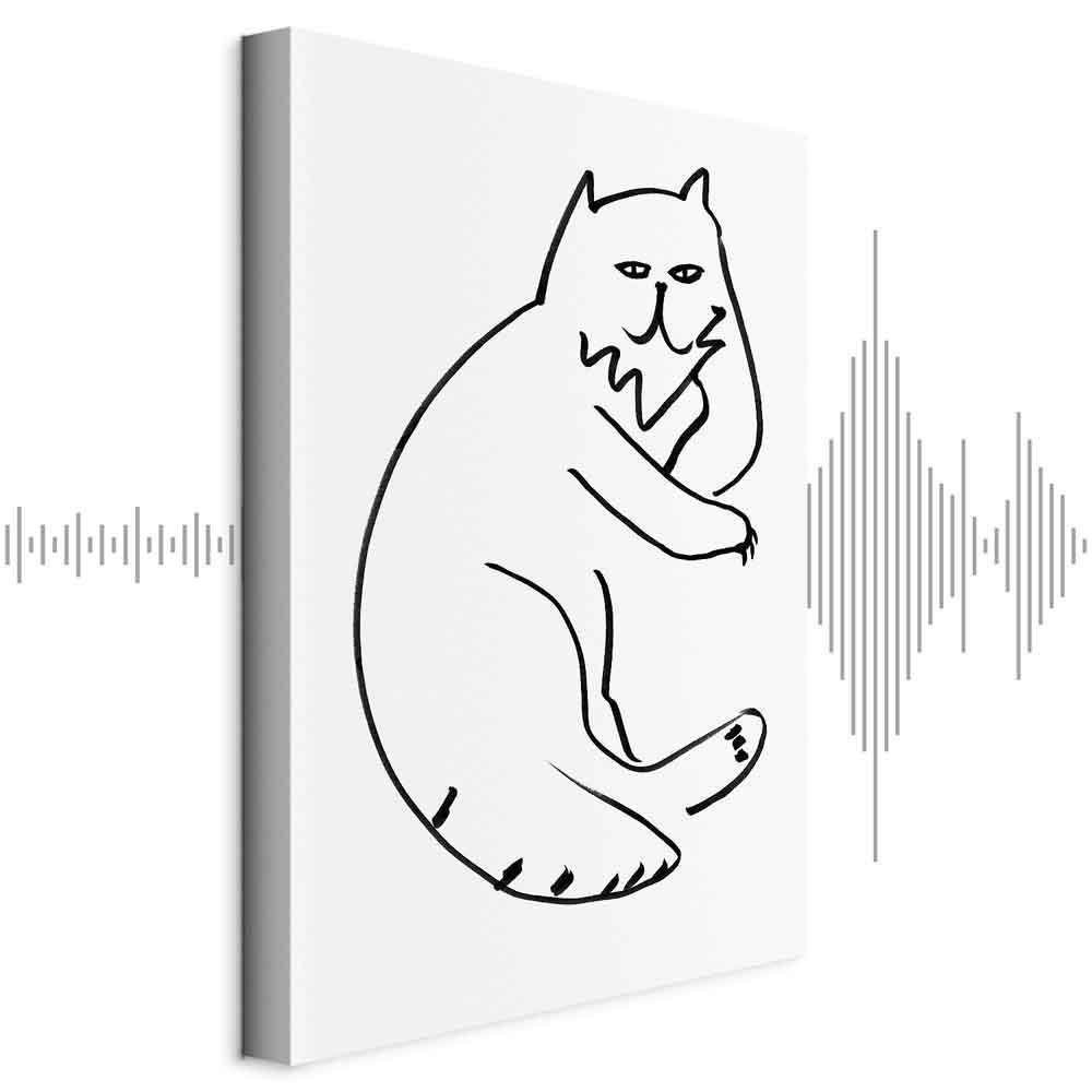 Leinwandbild - Cat Relaxing (1 Part) Vertical