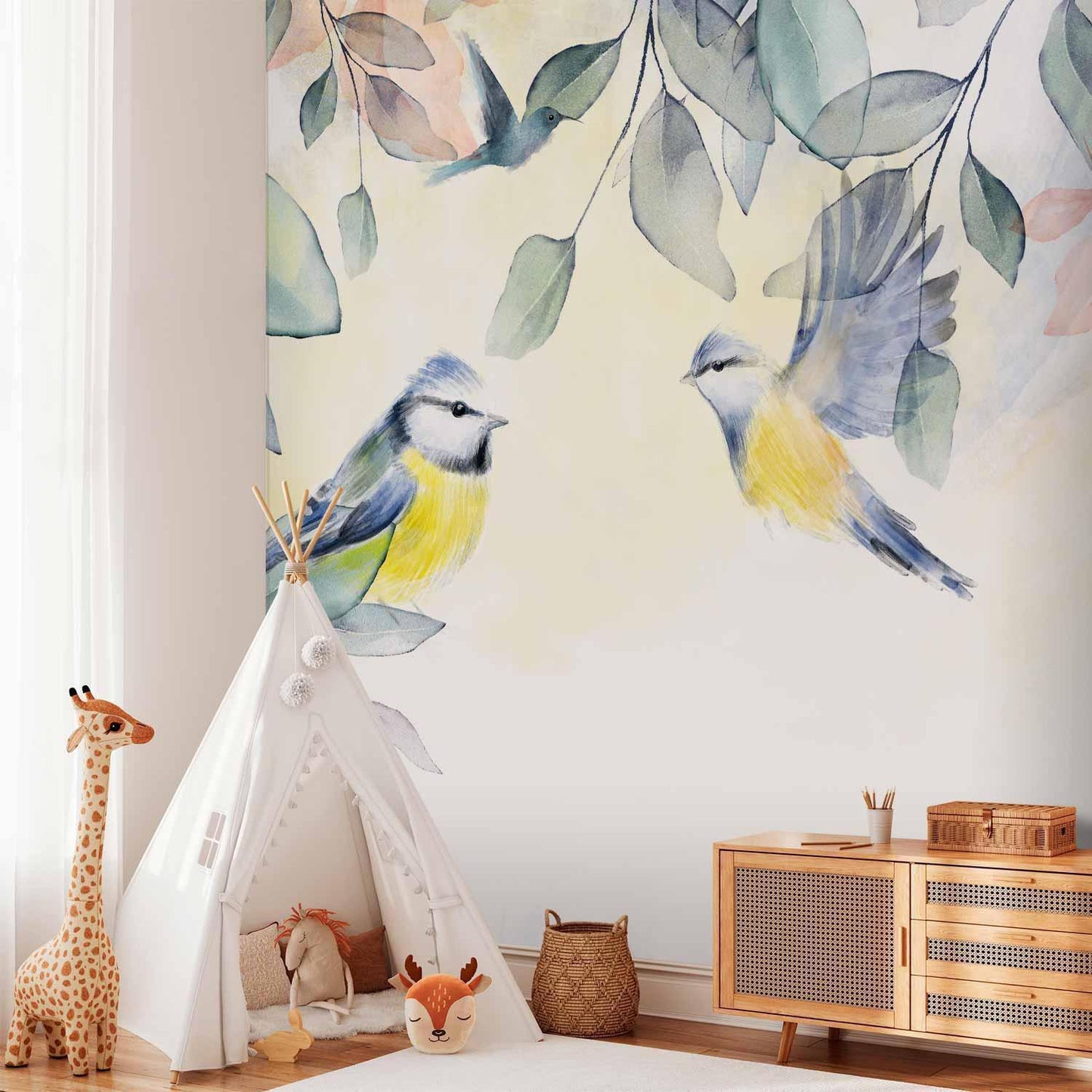 Fototapete - Colorful Titmouse