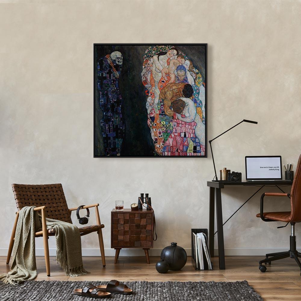 Leinwandbild - Gustav Klimt – Death and Life