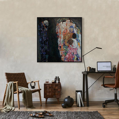 Leinwandbild - Gustav Klimt – Death and Life