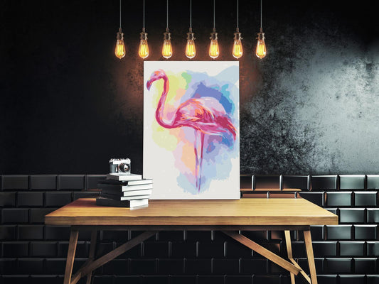 Malen nach Zahlen Perfect Pose Geschenk - stilvolles Flamingo-Motiv für kreative Entspannung