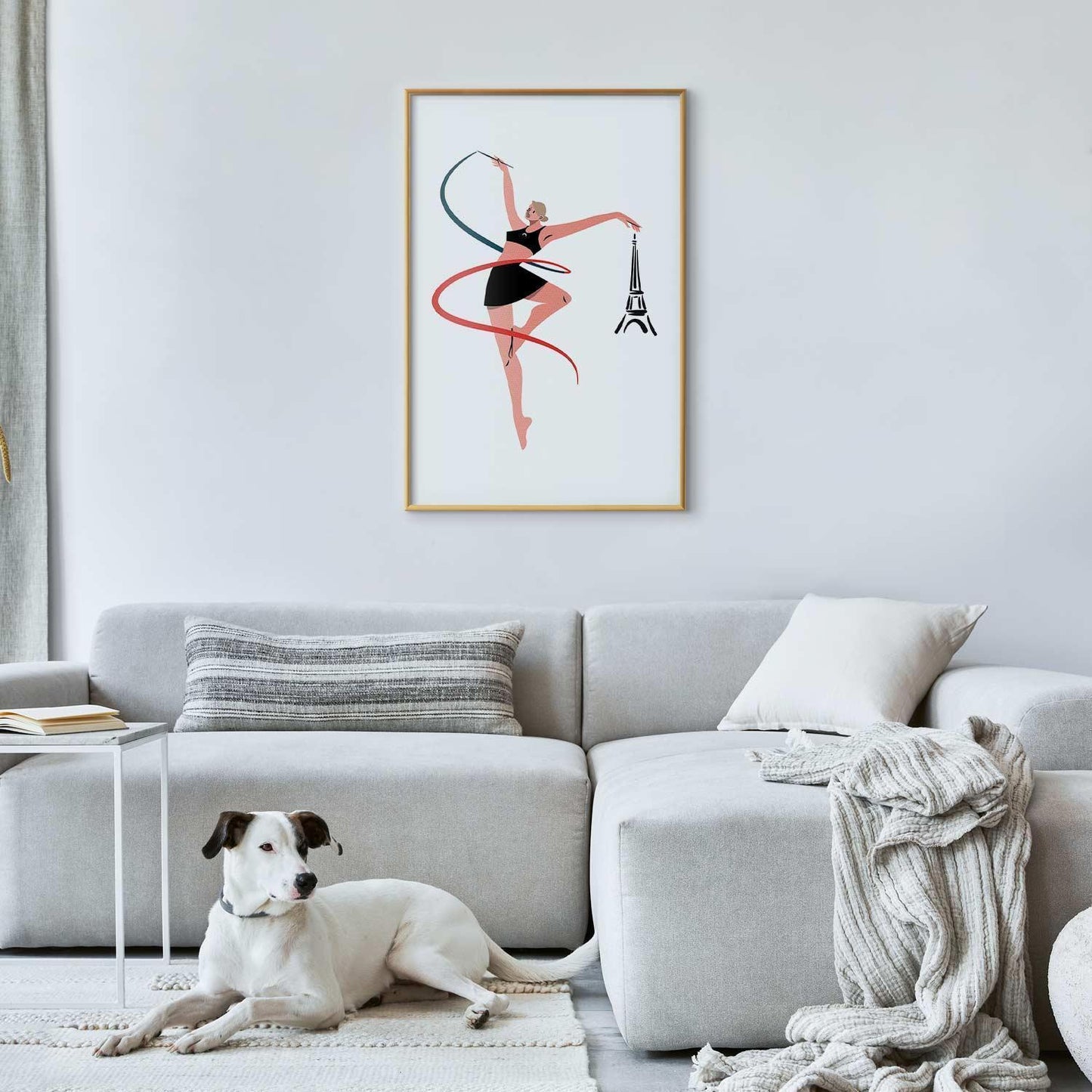 Poster - Illustration of a Woman with a Ribbon - Artistic Gymnastics Artgeist