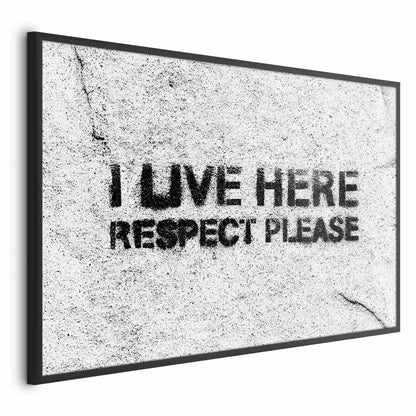 Poster - I Live Here, Respect Please Artgeist