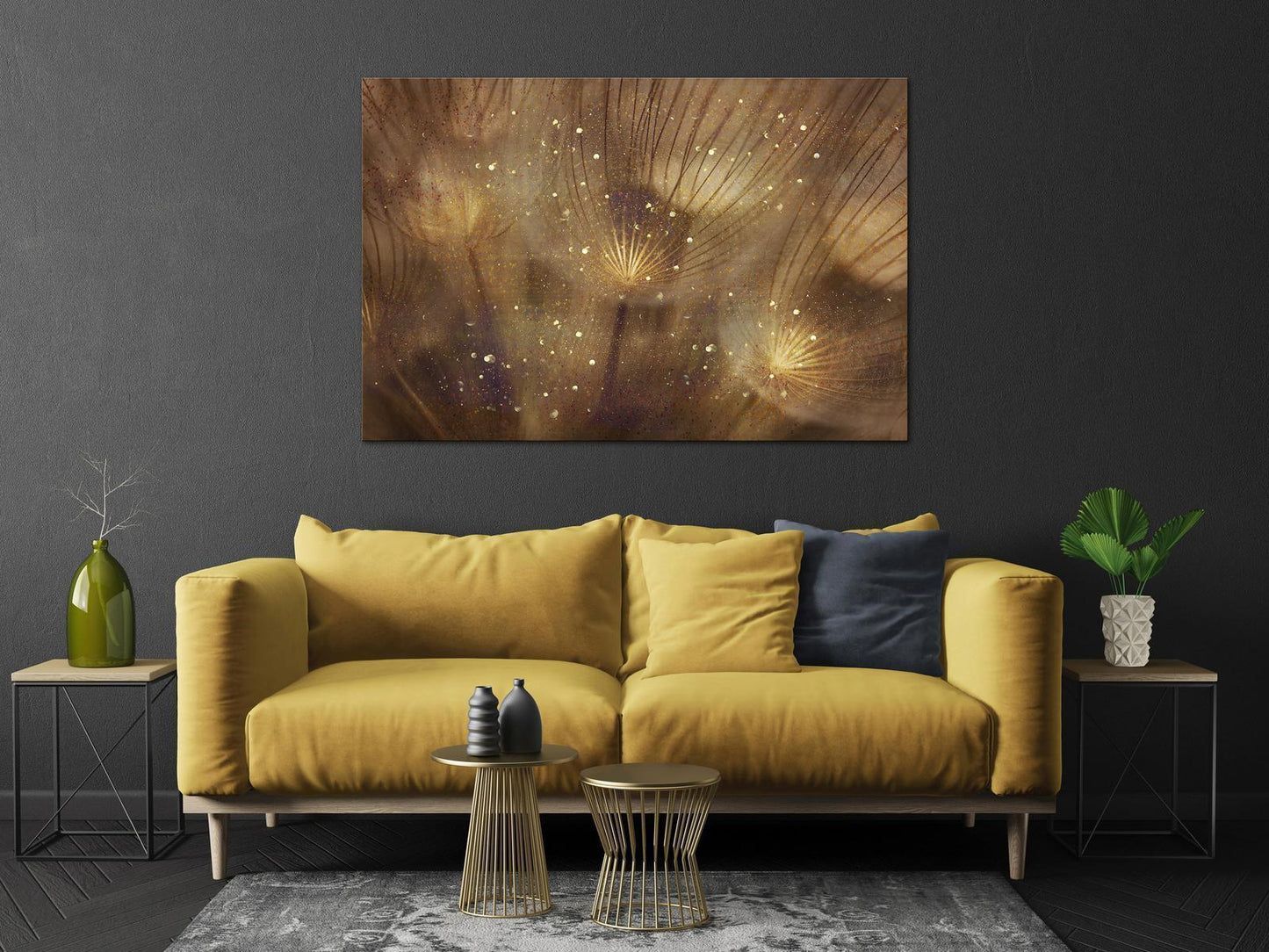 Leinwandbild - Golden Dandelions (1 Part) Wide Artgeist
