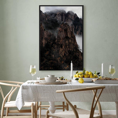 Leinwandbild - Heart of Mountain Landscape (1-part) - Clouds Amid Rocks